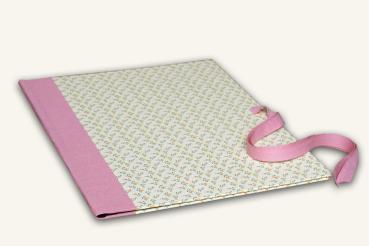 Folder cardboard, feminine, pink flowers